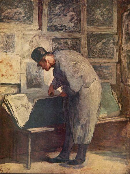 Honore  Daumier Der Kupferstich-Liebhaber China oil painting art